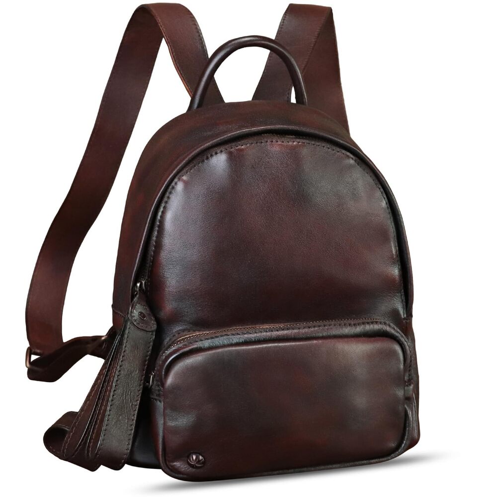 5272 Leather Backpack Vintage Soft Real Leather Knapsack Purse Fashion